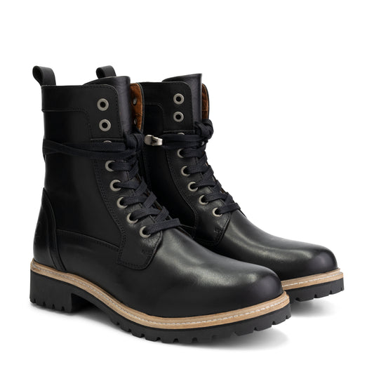 Kylland - Leren veterboots - Dames - Black FRD