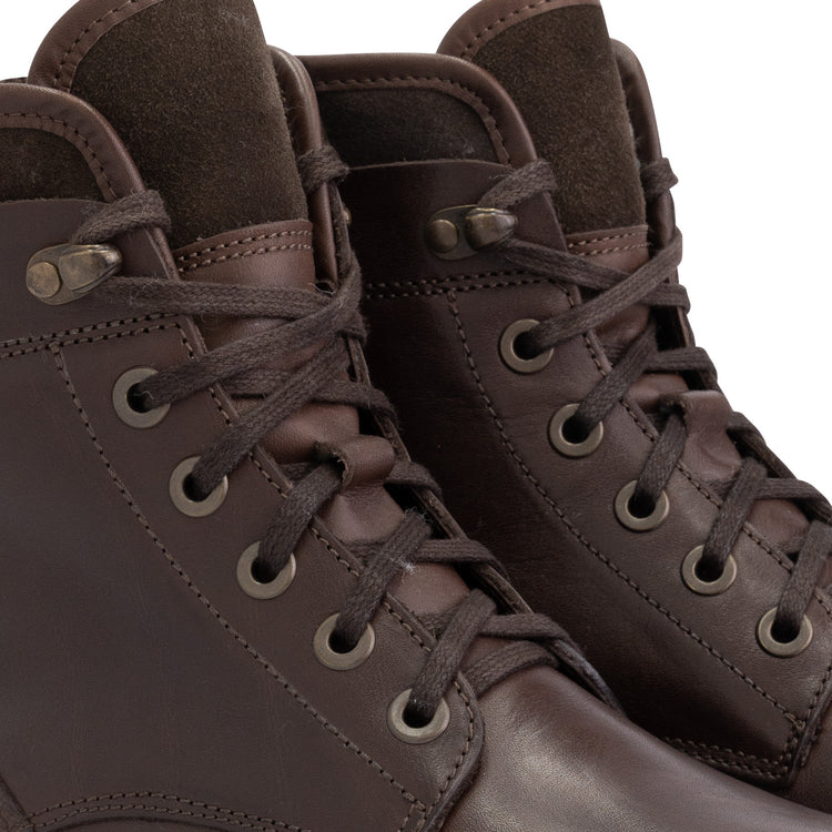 Langesund - Wool-lined lace-up boots - Men - Dark Brown DFW