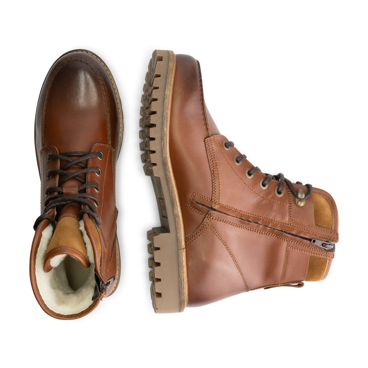 Hevik - High lace-up shoes - Men - Cognac UPD