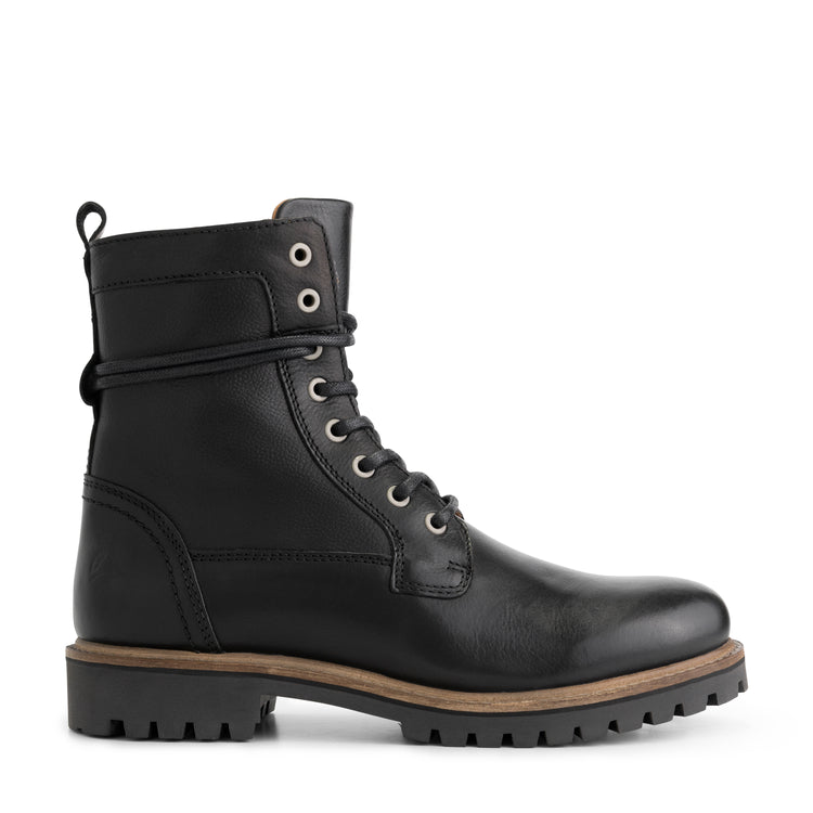 Kvosted - Leather lace-up boots - Men - Black R