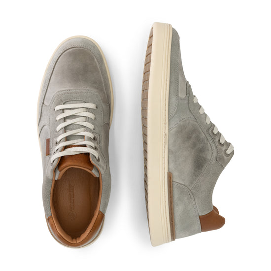 Burnham - Leather trainer - Men - Grey UPD