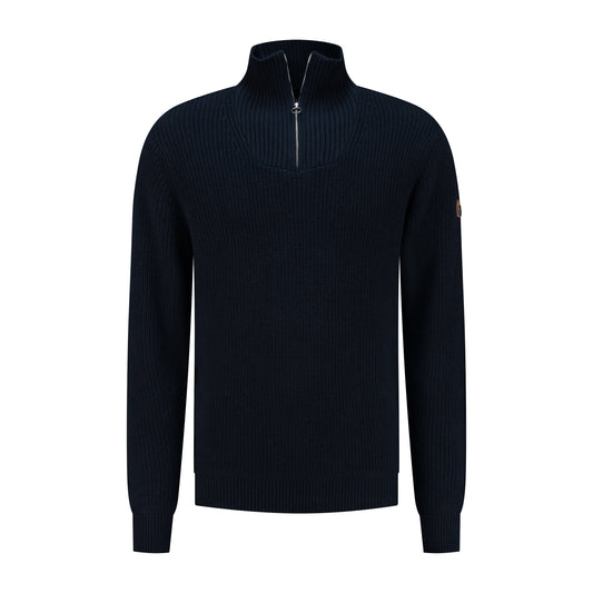 Brecon - Sweater cashmere/cotton blend - Men - Navy F