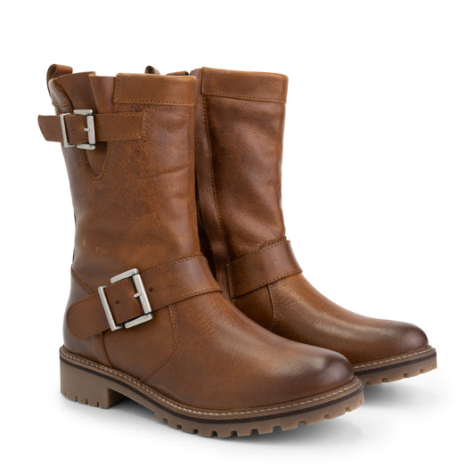 Silkeborg - Wool-lined boots - Lady - Cognac FRD