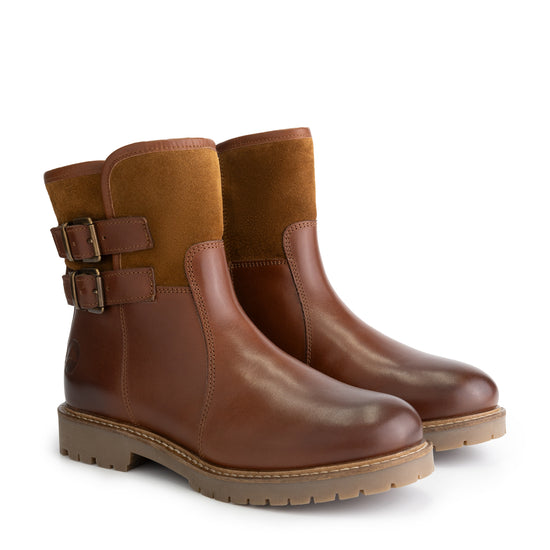 Hestnes - Leather ankle boots - Lady - Cognac FRD