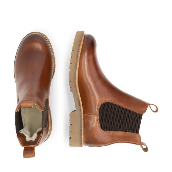 Rosseland - Wool-lined chelsea boots - Lady - Cognac UPD