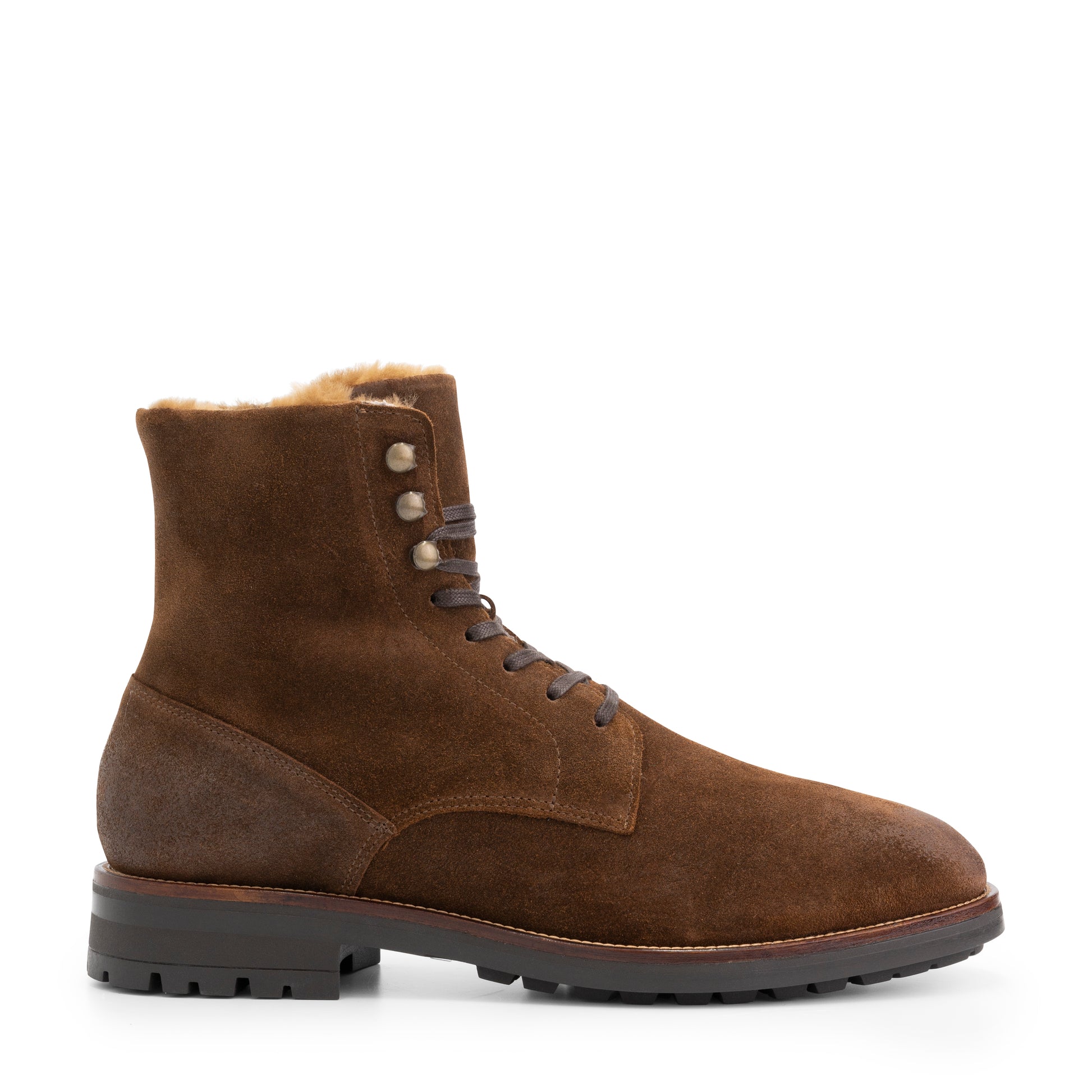 Hosio - Suede lace-up boots - Men - Cognac R