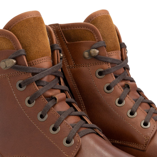 Langesund - Wool-lined lace-up boots - Men - Cognac DFW