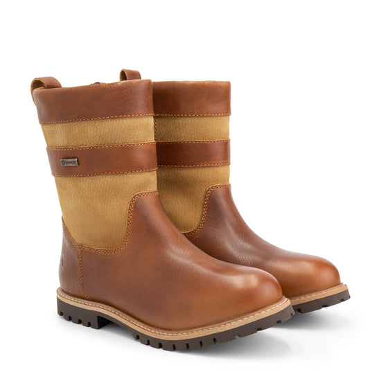 Tallinn - Mid-calf wool-lined outdoor boots - Lady - Cognac FRD