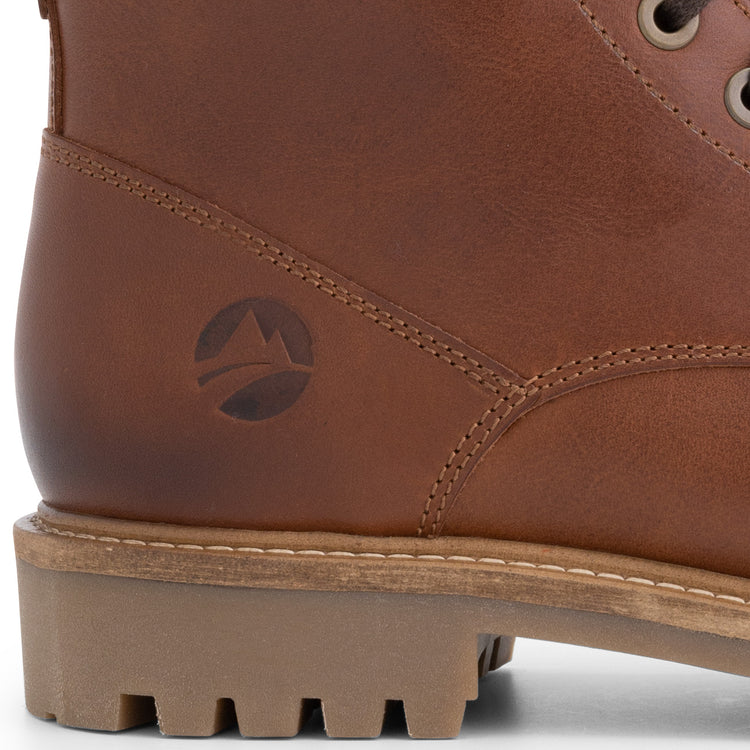 Langesund - Wool-lined lace-up boots - Men - Cognac DFH