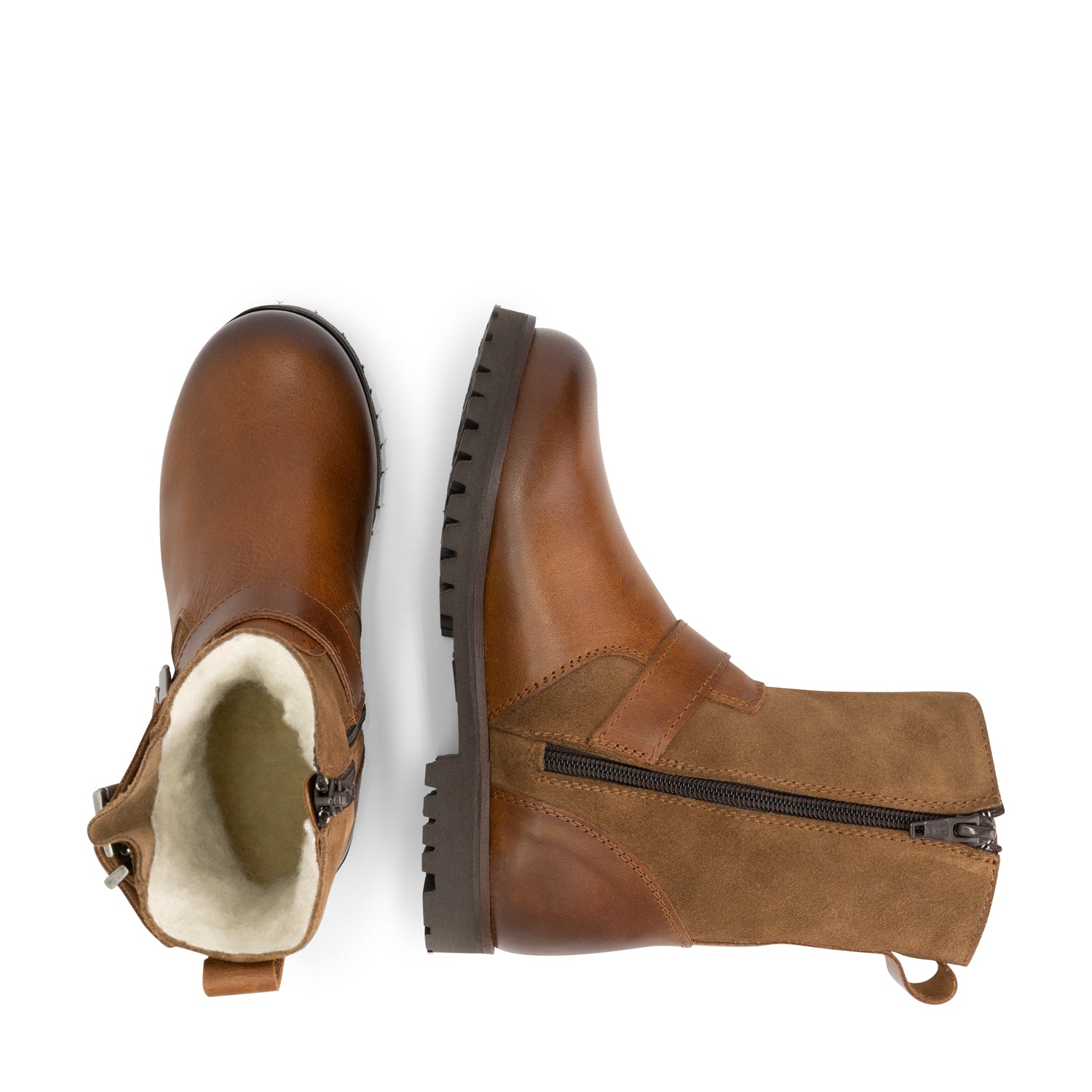 Lii - Wool-lined boots - Kids - Cognac UPD