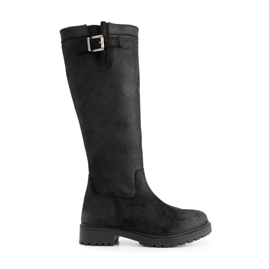 Viborg - High wax suede boots - Lady - Black R