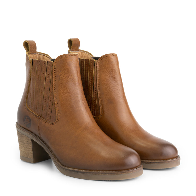 Callac - Leather ankle boots - Lady - Cognac FRD