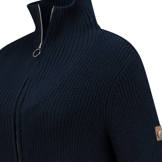 Snowdon - Cardigan cashmere/cotton blend - Lady - Navy DCB