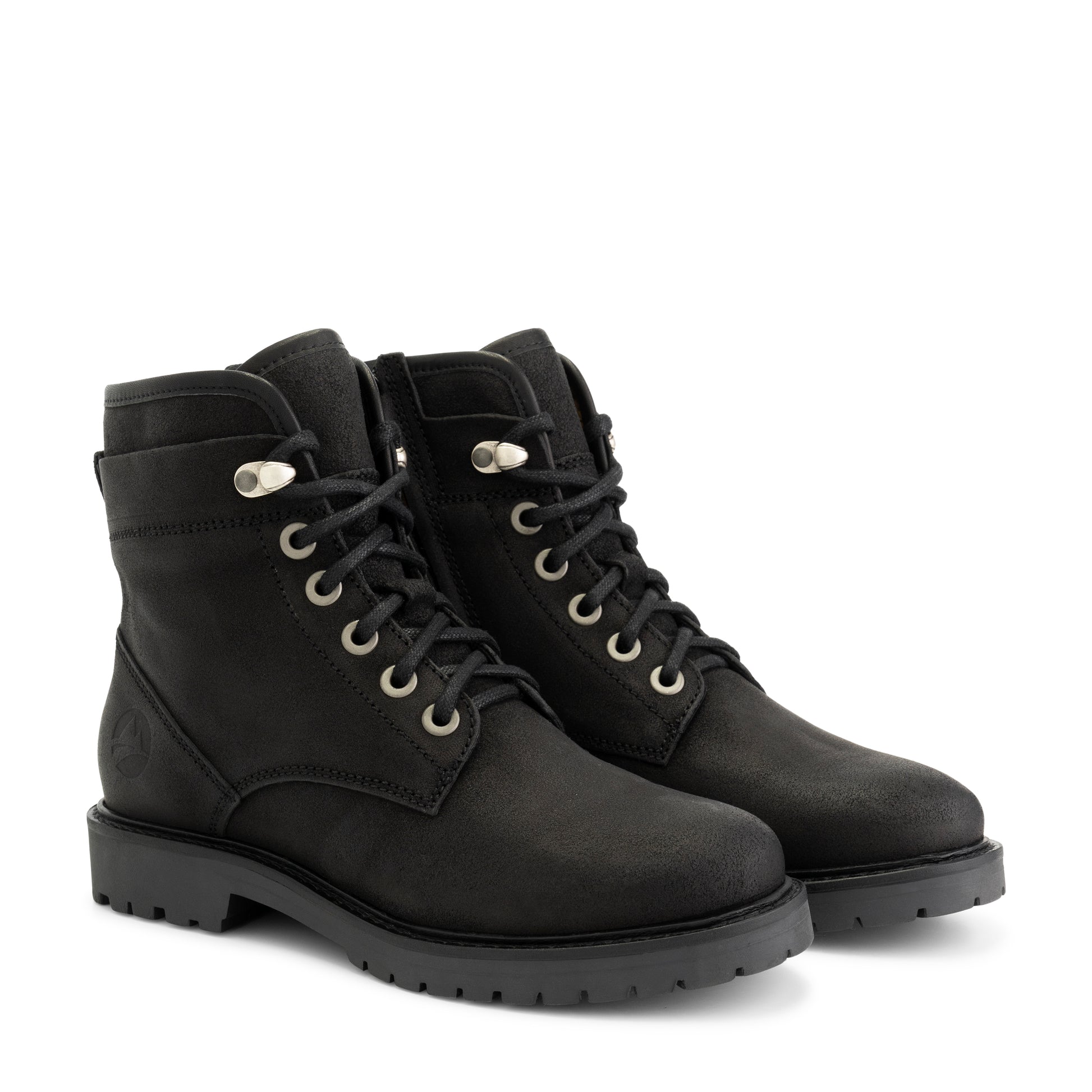 Kolding - Leather lace-up boots - Lady - Black FRD