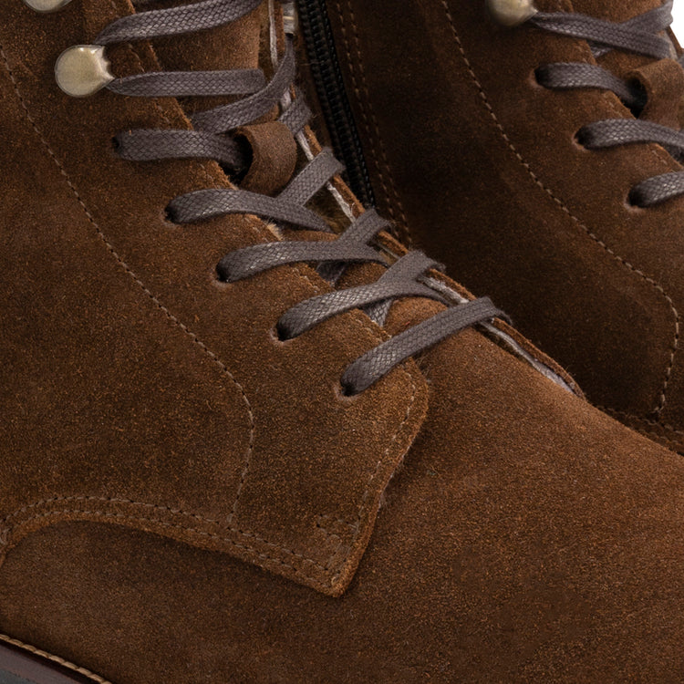 Hosio - Suede lace-up boots - Men - Cognac DFW