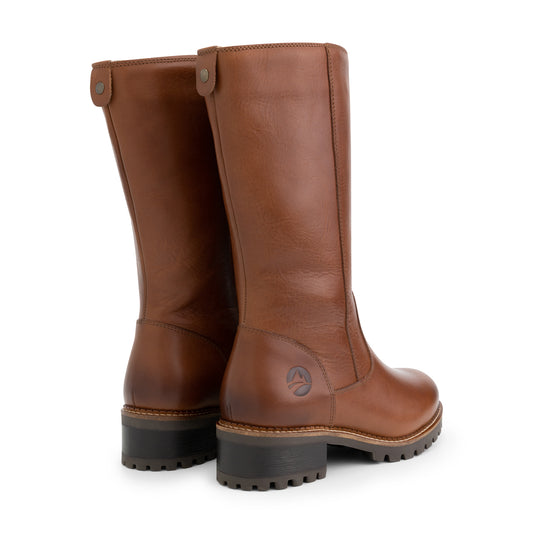 Fitjar - Mid-calf wool-lined boots - Lady - Cognac BD