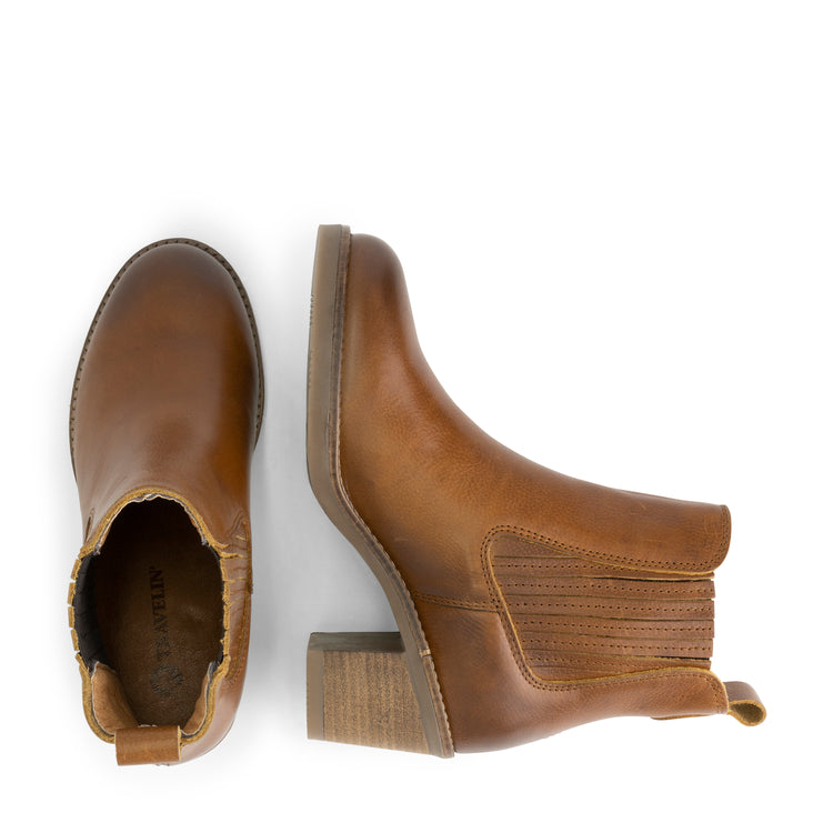 Callac - Leather ankle boots - Lady - Cognac UPD