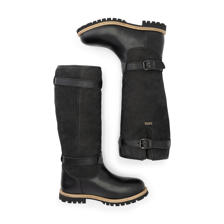 Greenland - Wool-lined high outdoor boots - Lady - Black UPD