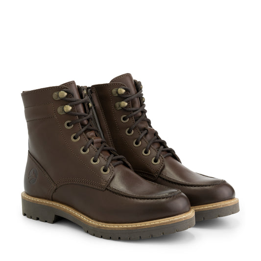 Rogaland - Leather lace-up boots - Lady - Dark Brown FRD