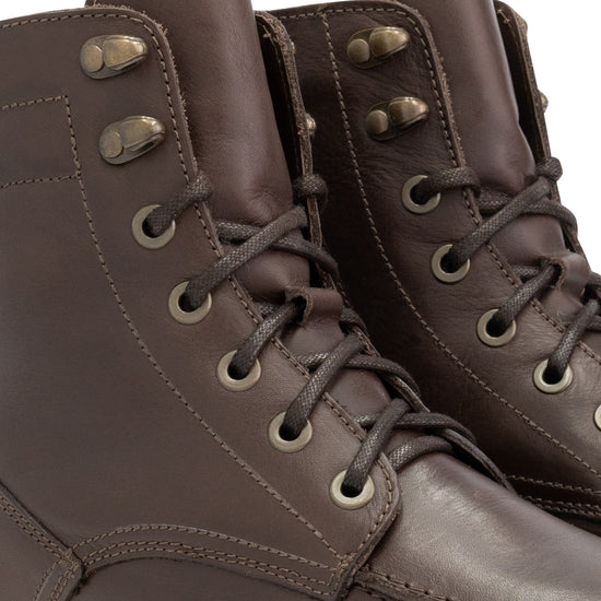 Haugesund - Wool-lined lace-up boots - Men - Dark Brown DFW