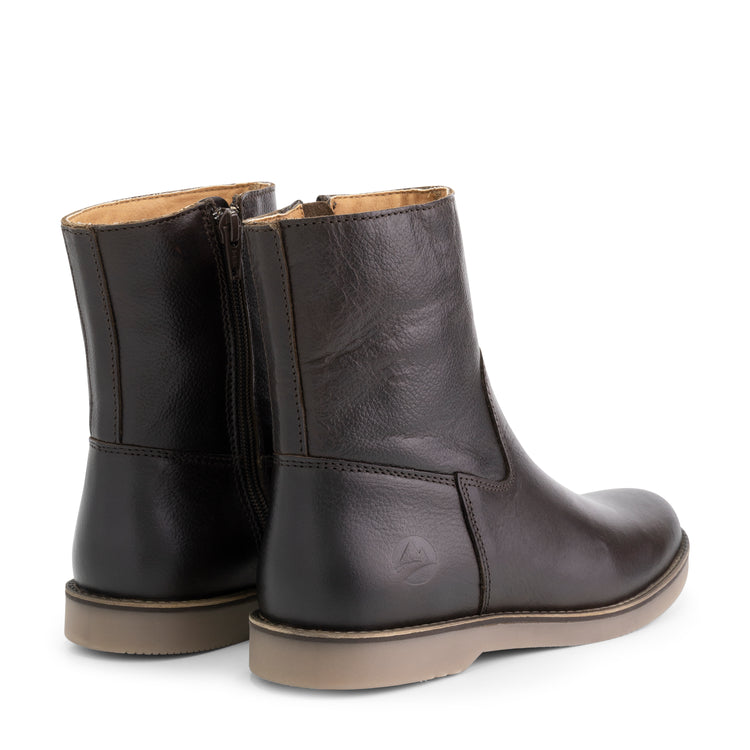 Pontrieux - Leather ankle boots - Lady - Dark Brown BD