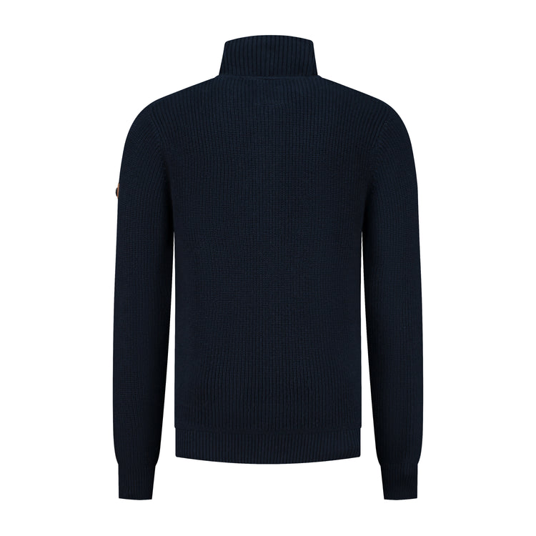 Snowdon - Cardigan cashmere/cotton blend - Men - Navy B