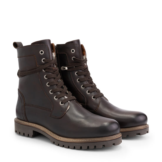 Kvinlog - Wool-lined lace-up boots - Men - Dark Brown FRD