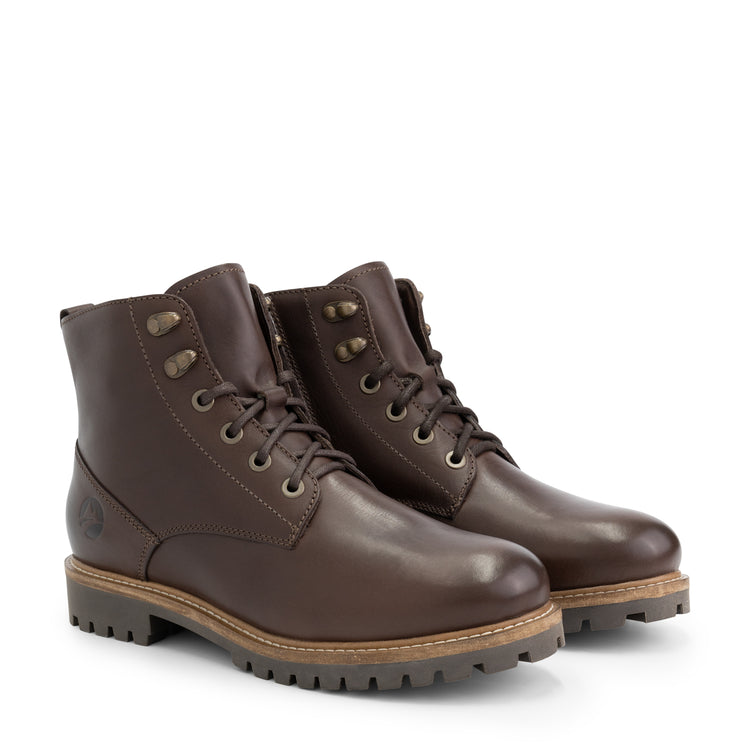 Stalon - Wool-lined lace-up boots - Men - Dark Brown FRD