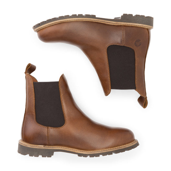 Leikanger - Leather chelsea boots - Men - Cognac UPD