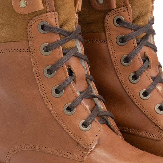 Myre - Wool-lined lace-up boots - Lady - Cognac DFW