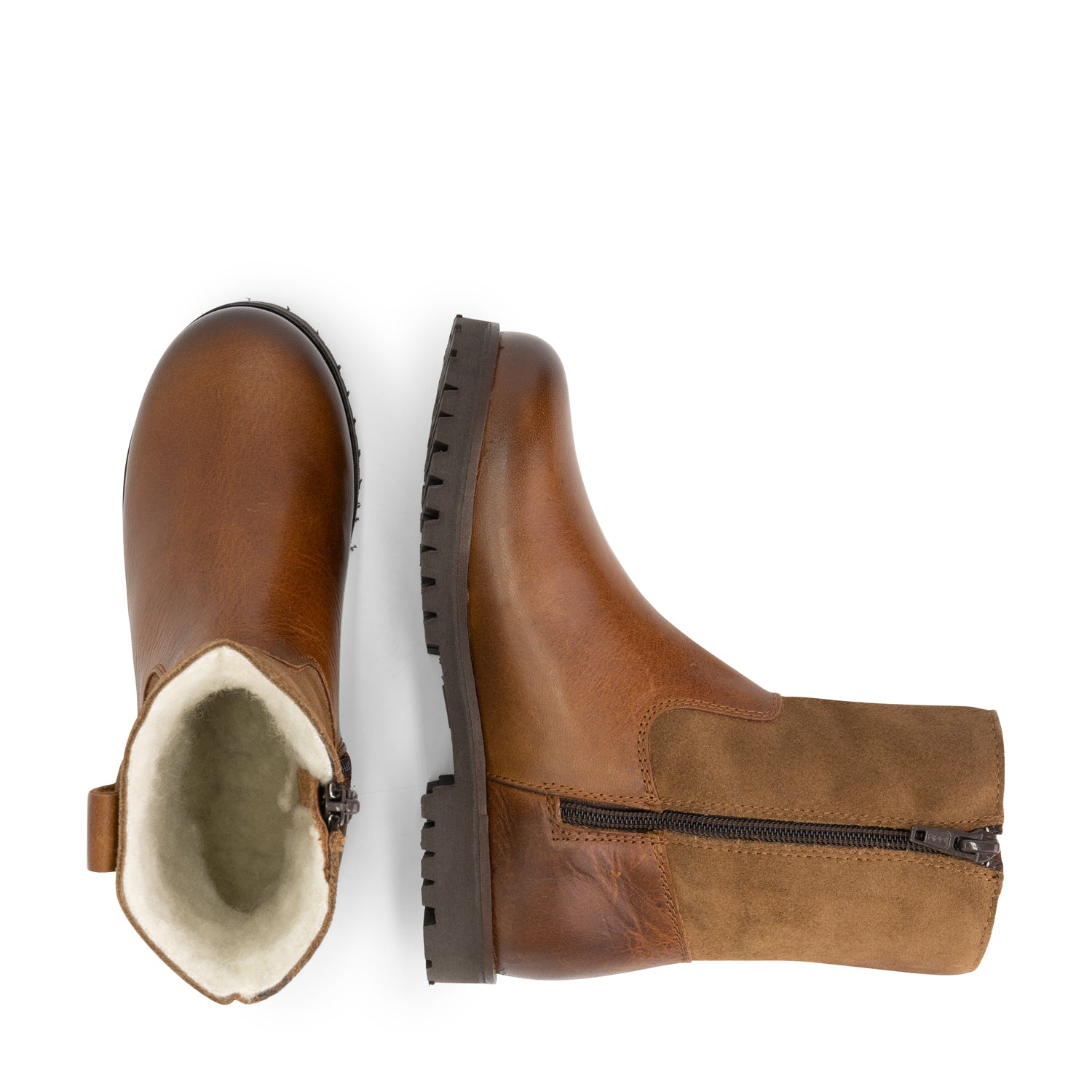 Hov - Wool-lined boots - Kids - Cognac UPD