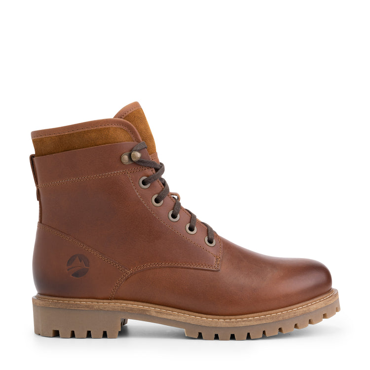 Langesund - Wool-lined lace-up boots - Men - Cognac R