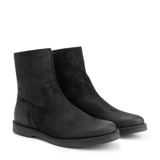 Pordic - Wax suede ankle boots - Lady - Black FRD