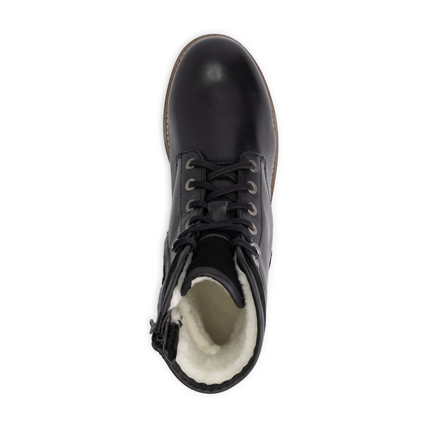 Langesund - Wool-lined lace-up boots - Men - Black UPS