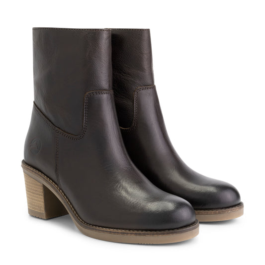 Meneac - Leather ankle boots - Lady - Dark Brown FRD