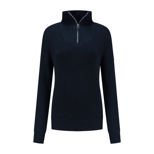 Brecon - Sweater cashmere/cotton blend - Lady - Navy F