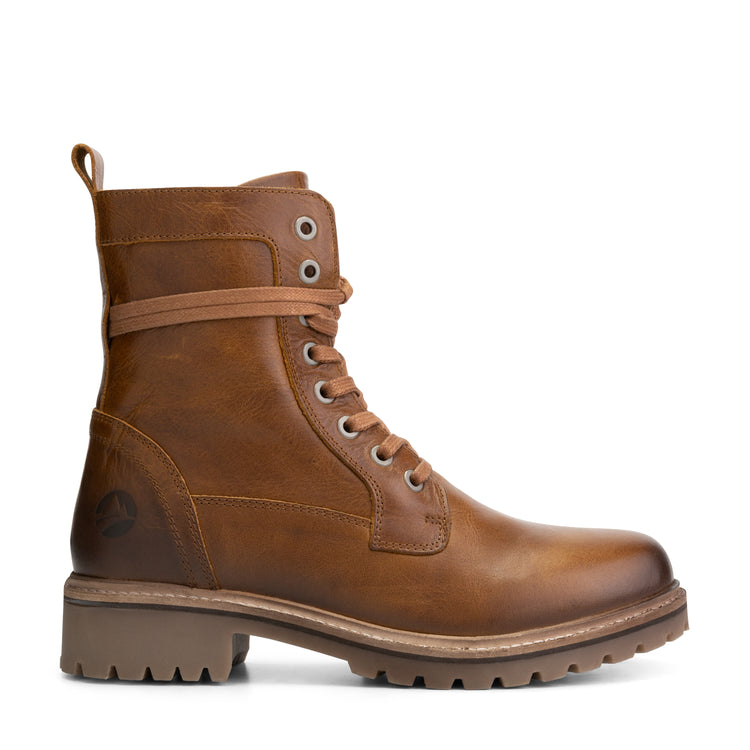 Kylland - Leren veterboots - Dames - Cognac R