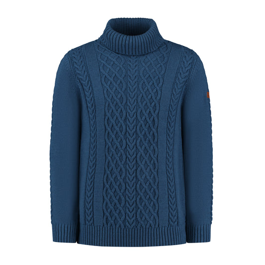 Oulu - Mock neck - Men - Blue F