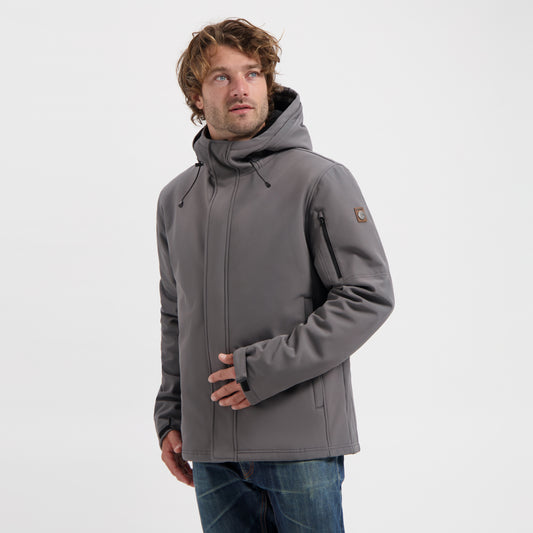 Esben - Waterproof softshell jacket - Men - Dark grey MV