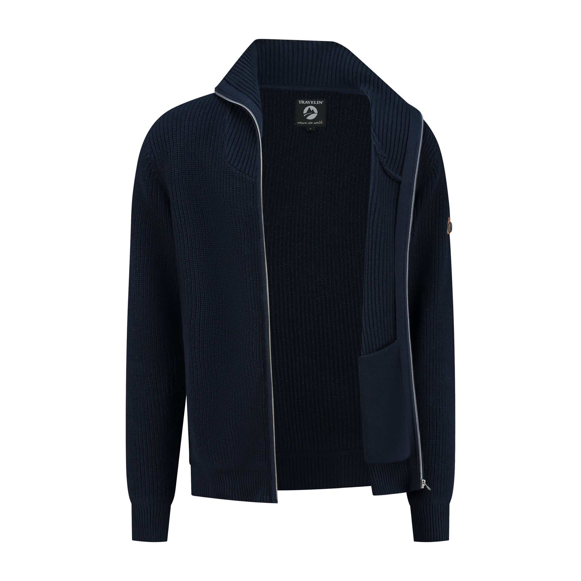 Snowdon - Cardigan cashmere/cotton blend - Men - Navy CVO