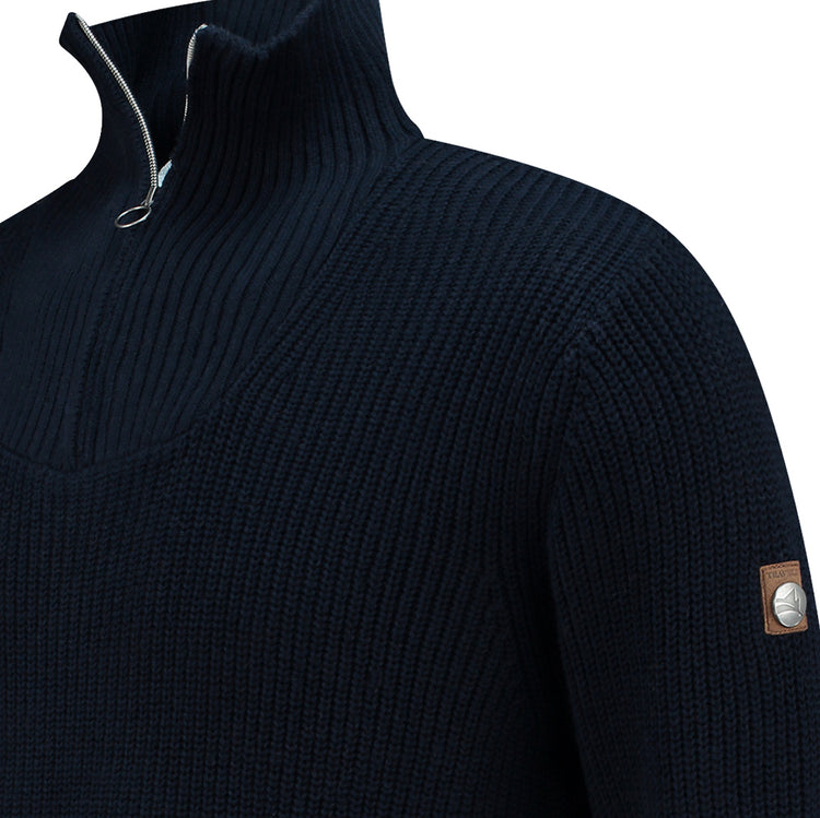 Brecon - Sweater cashmere/cotton blend - Men - Navy DCB